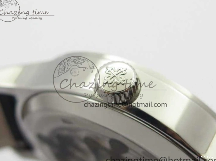 MIROTIME 0120 Practical Calatrava 5524 Pilot Travel Time SS GRF Blue Dial on Black Leather Strap A324 V 7107